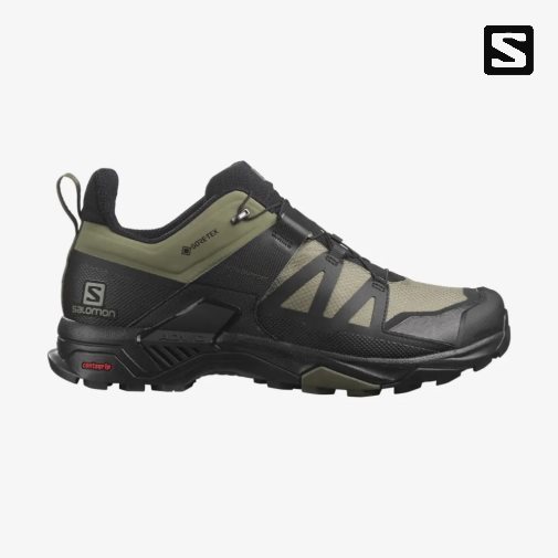 Tênis De Caminhada Salomon X Ultra 4 Wide GTX Masculino Pretas Verde Oliva | PT T80261